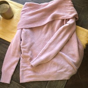 Mossimo off the shoulder pink sweater
